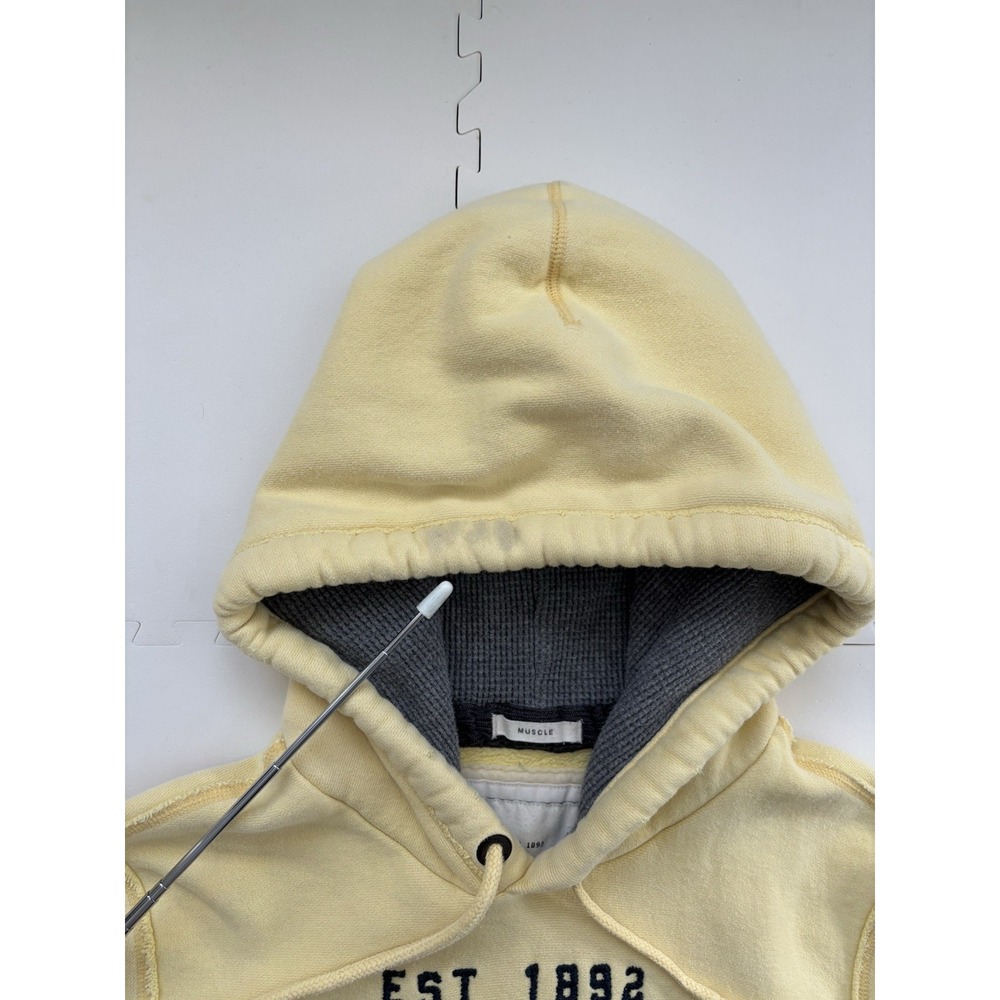 Y2K ABERCROMBIE Mens Sweatshirt Muscle Hoodie Heavyweight Distressed- Size L - Picture 10 of 10